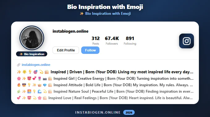 Bio Inspiration with Emoji